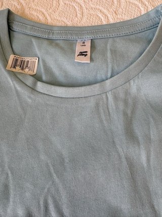 Camiseta Pampling azul y naranja