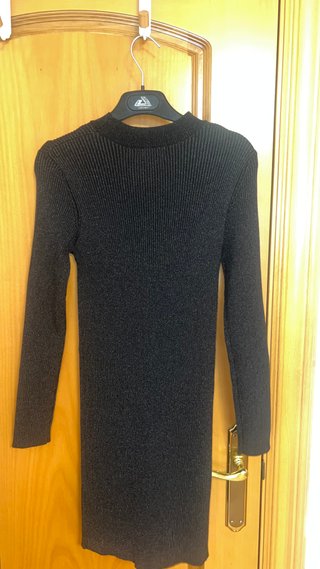 Vestido negro brillo Lefties Talla M