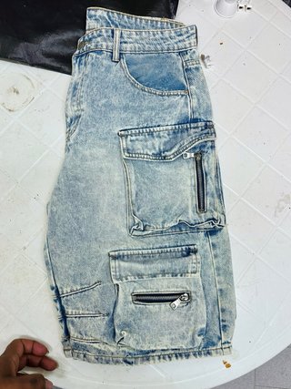 Bermuda Vaquera Cargo Hombre Talla L