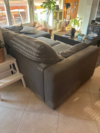 Sofá Chaise Longue IKEA Eskilstuna 3 Plazas Gris