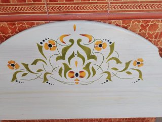 Cabecero de cama rústico de madera