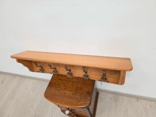 Appendiabiti in Rovere Massello Naturale con Ganci