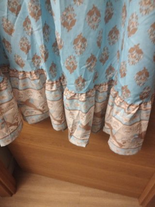 Vestido largo boho volantes manga