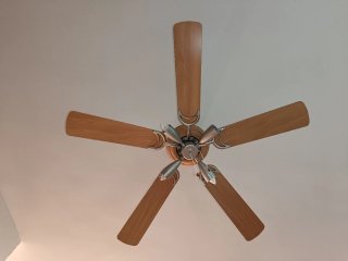 Lámpara Ventilador 5 Aspas Madera y Metal