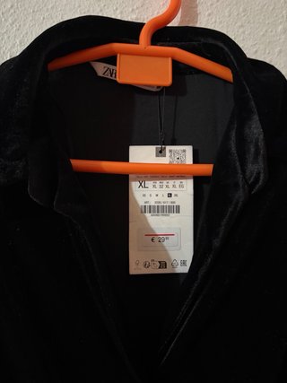 Vestido pana negro Zara Talla XL