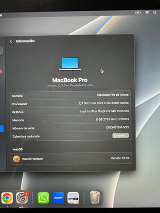 MacBook Pro 2017 Plata