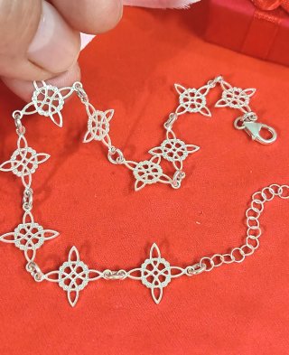 Amuleto Pulsera Plata 925 Nudos de Bruja