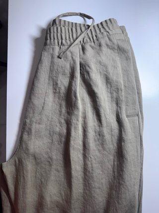 Pantalón Zara Lino Algodón Beige Talla M