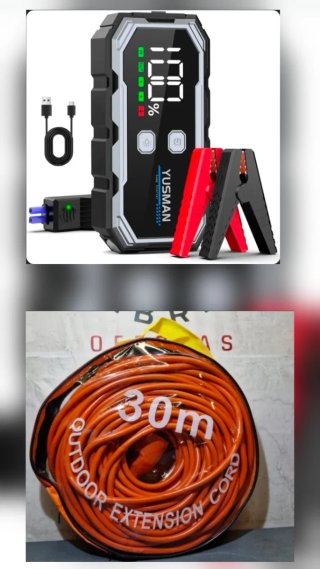 Lote: Arrancador Coche + Cable Extensión 30m