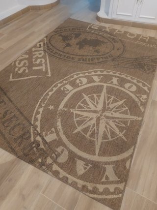 Alfombra temática viajes salón grande