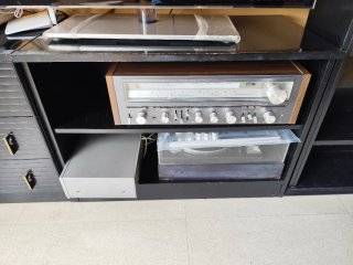 Conjunto Muebles Salón Madera y Cristal
