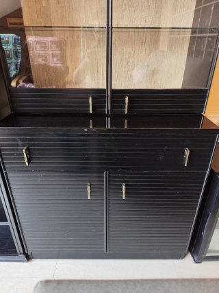 Conjunto Muebles Salón Madera y Cristal