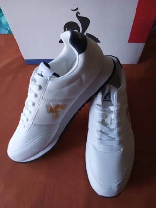 Zapatillas Le Coq Sportif Blancas y Doradas