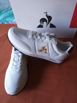 Zapatillas Le Coq Sportif Blancas y Doradas