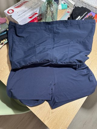 Falda pantalón azul para playa