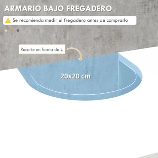 Mueble Bajo Lavabo Blanco con Puertas y Estantes