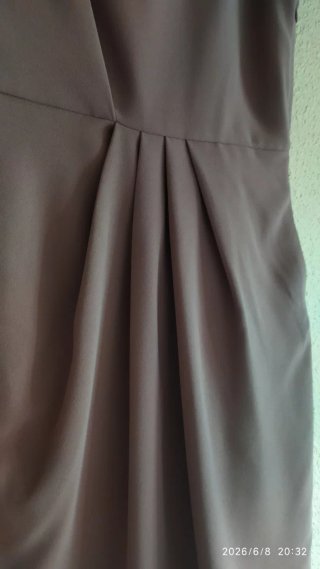Vestido midi marrón Adolfo Domínguez