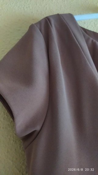 Vestido midi marrón Adolfo Domínguez