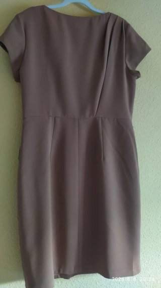 Vestido midi marrón Adolfo Domínguez