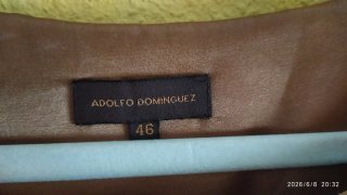 Vestido midi marrón Adolfo Domínguez