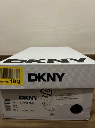Sandalias DKNY Blancas Tacon Plataforma