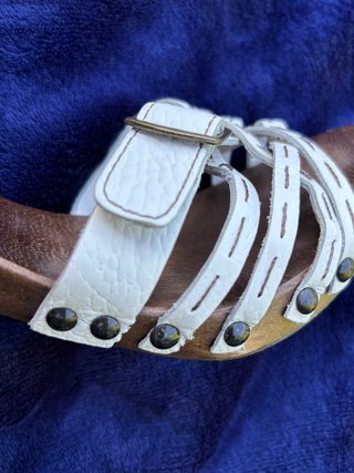 Zuecos Stradivarius Blanco Talla 38