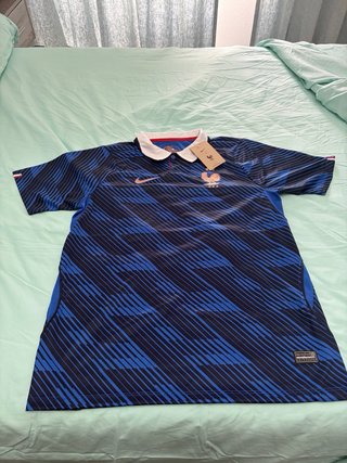 Camiseta de fútbol azul y negra mundial