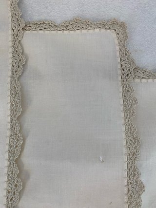 4 Tovaglioli Lino Ricamati Fiori