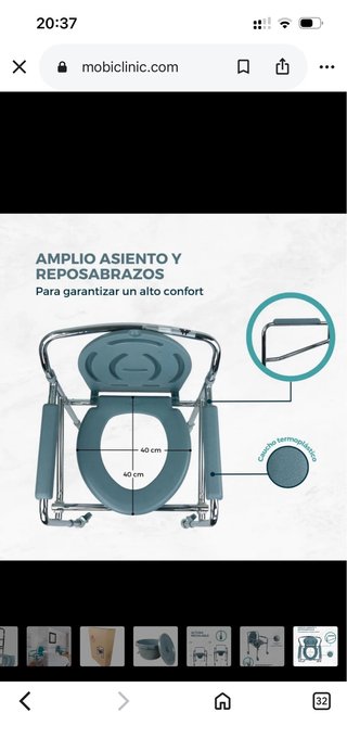 Silla de ruedas con inodoro