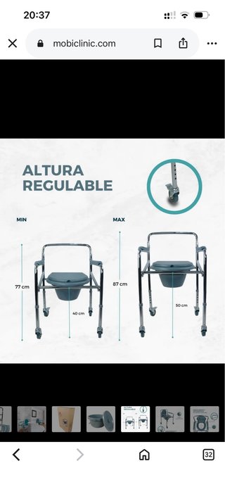 Silla de ruedas con inodoro