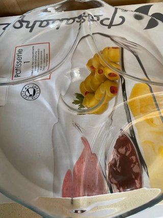 Plato de aperitivo de cristal