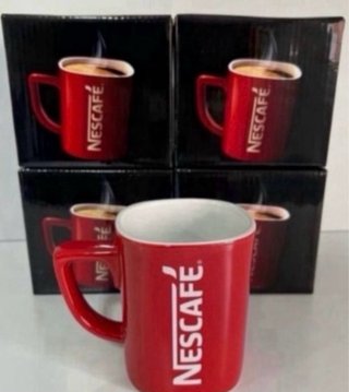 Tazas Nescafé Rojas x 4
