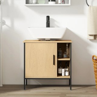 Mueble Bajo Lavabo Madera y Metal