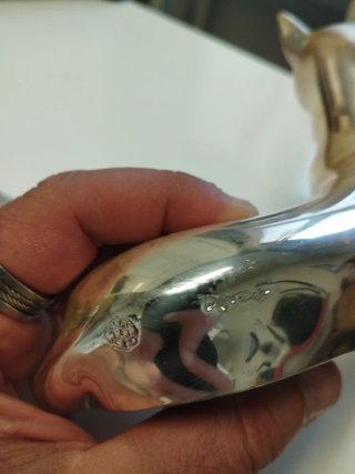 Figura Gran Danés Plata Galvanizada