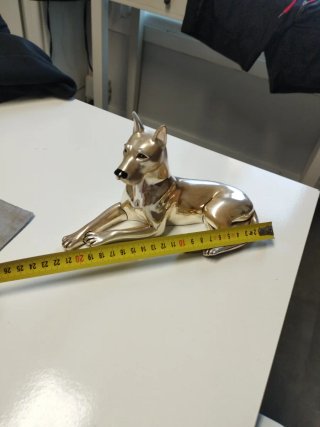 Figura Gran Danés Plata Galvanizada