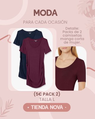 Pack 2 Camisetas Manga Corta Mujer Talla L