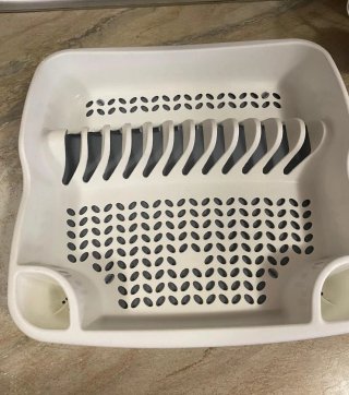 Escurreplatos blanco con cubertero