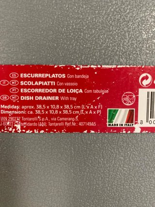 Escurreplatos blanco con cubertero