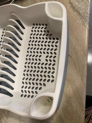 Escurreplatos blanco con cubertero