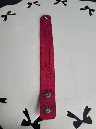 Pulsera de cuero rosa