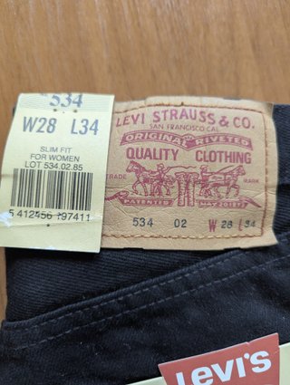 Pantalón Levis 534 Negro Talla W28 #46