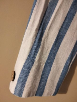 Americana rayas blanca y azul Stradivarius
