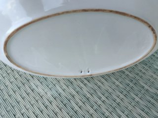 Piatto portata ceramica dipinto a mano