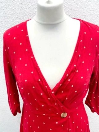 Vestido Rojo Lunares Retro Talla M