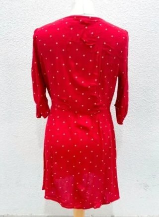 Vestido Rojo Lunares Retro Talla M