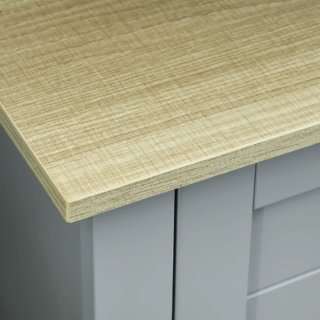 Mueble de baño gris con 2 puertas