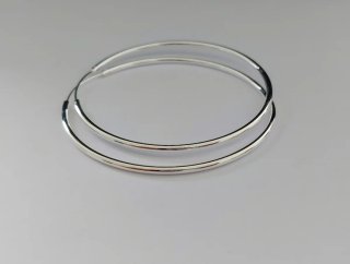 Pendientes aro de plata 5 cm