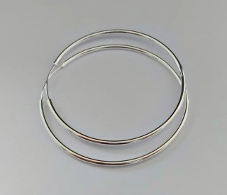 Pendientes aro de plata 5 cm