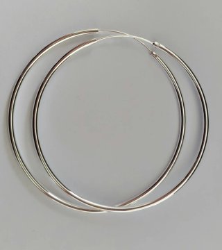 Pendientes aro de plata 5 cm