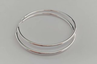 Pendientes aro de plata 5 cm